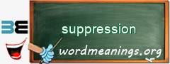 WordMeaning blackboard for suppression